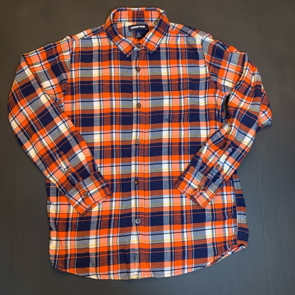 14-16 Boys Lands’ End Flannel Shirt